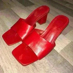 Zara red sandals size 41
